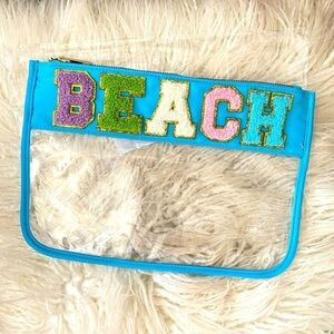 Beach bag chenille letters